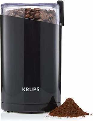 #3. KRUPS F203 Stainless Steel Blades 3 Oz/ 85g Electric Spice & Burr Coffee Grinder (Black)