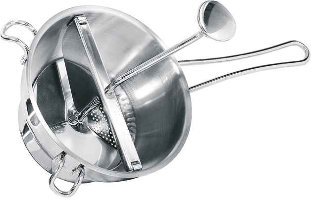 #5. GEFU Dishwasher-Safe Easy to Clean w/Removable Parts Stainless Steel Food Mill