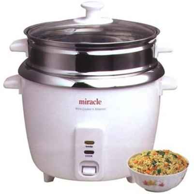 #7. Miracle Exclusives ME81 Stainless Steel Cooking Bowl Automatic Cook Rice Cooker