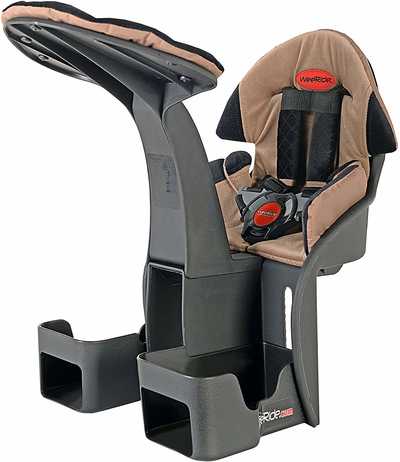 #2. WeeRide LTD Kangaroo Deluxe Safety Harness & Oversized Buckle Headrest Child Bike Seat