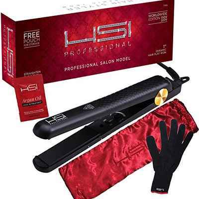 #2. HSI Tourmaline Ceramic Ionic Iron Professional Hair Straightener w/Adjustable Temp