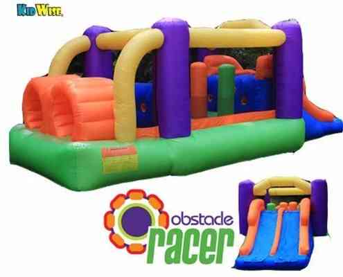 #3. KIDWISE Racer Challenge Bounce 19 Feet Competitive Obstacle Up to 400 lbs. 4 Kids