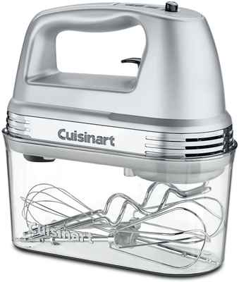 #6. Cuisinart 9-Speed HM-90BCS Power Advantage Handheld Mixer w/Storage Case (Brushed Chrome)