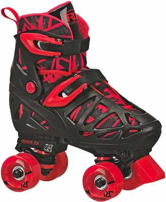 #1. Roller Derby EZ Push Button Adjustable Sizing Boy's Trac Star Washable Comfort Liner Roller Skates