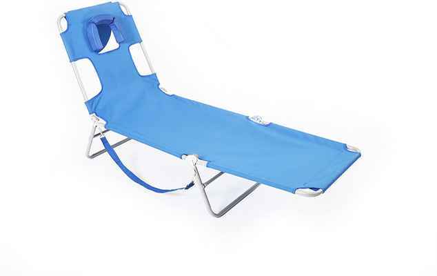 #6. Ostrich Portable & Lightweight Heavy Duty Polyester & White Powdered Steel Lounge Chaise