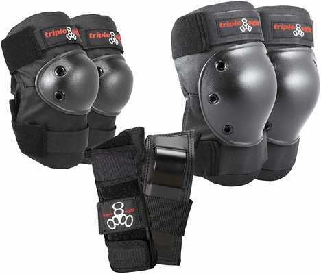 #10. Triple Eight Saver Series Pad Set Convenient Knee savers, Elbow savers, & Wrist savers Kit