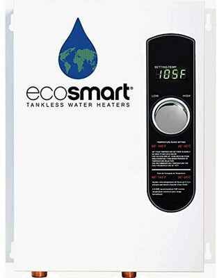 #9. Ecosmart Self-Modulating Technology 18KW 240V ECO Tankless Water Heater (White)