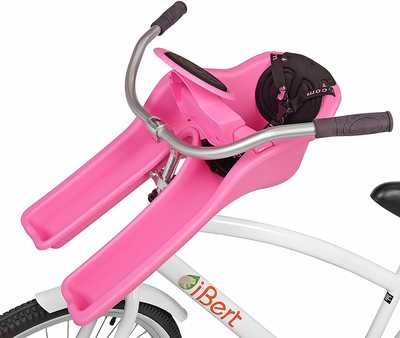 #4. IBert Center Mounted Sturdy & Reliable UV Inhibitor Child Bicycle Safe T-Seat (Red, Pink & Green)