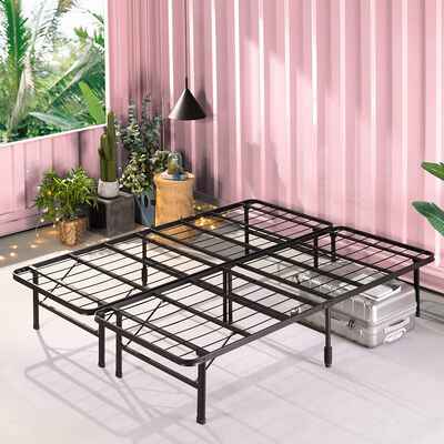 #2.Zinus Sturdy Steel Frame Underbed Storage Full 14'' Metal Platform Bed Frame