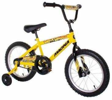 #8. Dynacraft Magna BMX 16'' Pad Removable Training Wheels Boy's Balance Bike