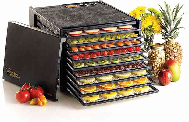 #2. Exalibur 3926TB 9 Tray Temperature Settings Auto-Timer Efficient Food Dehydrator (Black)