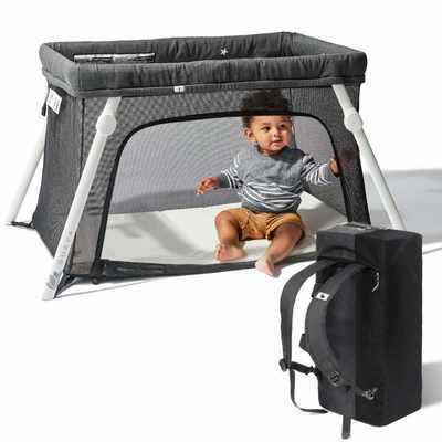 #5. Guava Family Lotus Travel Crib Lightweight Portable Easy to Pack Baby Playard