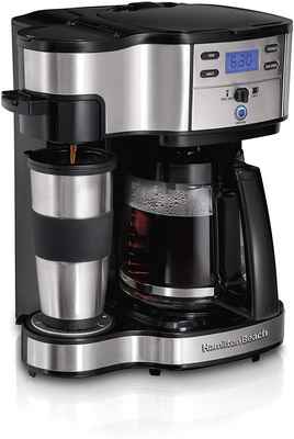 #6. Hamilton Beach 49980A 12-Cup Pot Stainless Steel Carafe 2-Way Brewer Coffee Maker