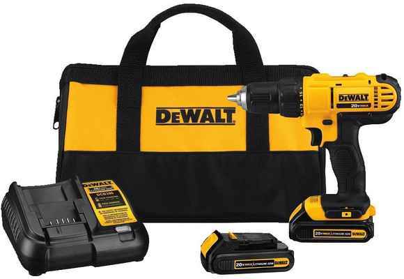 #4. Dewalt DCD771C2 ½'' Lightweight 2 Speeds Ergonomic Handle 20V Max Home Driver Kit