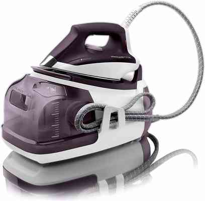 #1. Rowenta DG8520 1800W Eco-Energy Stainless Steel Soleplate 400-Holes Steam Iron (Purple)