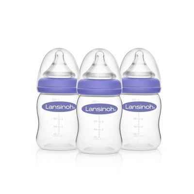 5. Lansinoh 5 Oz. 3 Pcs Breastfeeding BPA- & BPS-Free Anti-Colic Bottles for Baby