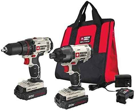 #2. PORTER PCCK604L2 2 Tool 20V Impact Driver Max Cordless Home Combo Kit