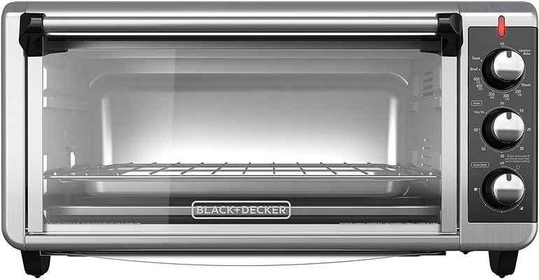 #10. BLACK+DECKER Stainless Steel TO3250XSB 8-Slice Extra-Wide Convection Countertop Air Fryer