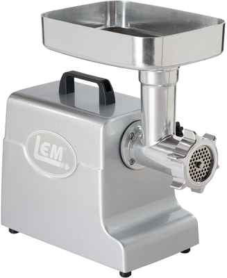 #2. LEM 500/1000W Goofproof 3-Stainless Steel Plates 1158 Mighty Bite Electric Meat Grinder