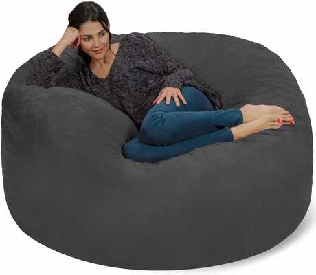 #5. Chill Sack Memory Foam Soft Micro-fiber Cover Big Sofa Giant 5'' (Charcoal)