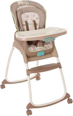 #5. Ingenuity Trio 3-in-1 5 Point Safety Harness Sahara Burst Toddler High Chair & Booster