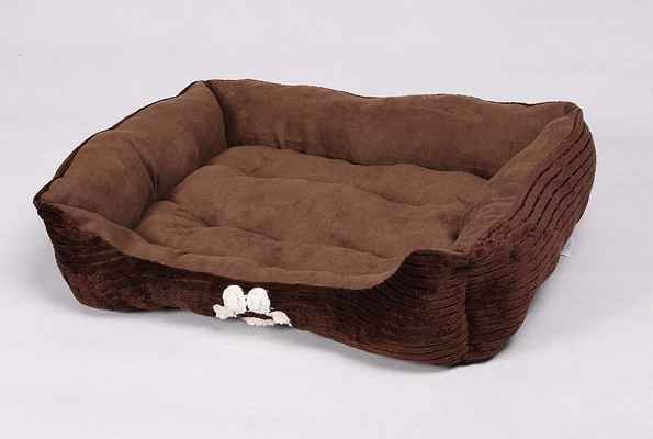 #6. Long Rich Medium Size Reversible Soft & Warm Rectangle with Dog Paw Embroidery Pet Dog Bed