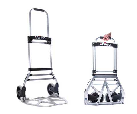 #6. Vergo S300BT 275 lbs. Capacity Lightweight & Sturdy Collapsible Hand Truck Dolly (Silver)