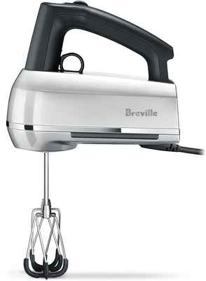 #3. Breville 2.3 Handy Quieter Mix Scraper 9-Speed Comfortable Design Hand Mixer (Silver)