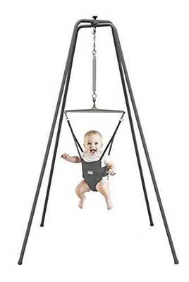 #4. Jolly Jumper Original Baby Exerciser Saddle Jump & Play Super Stand for Active Babies