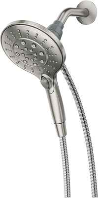 #1. Moen 26112SRN 5.5'' Handheld Showerhead w/Magnetic Docking System (Brushed Nickel)