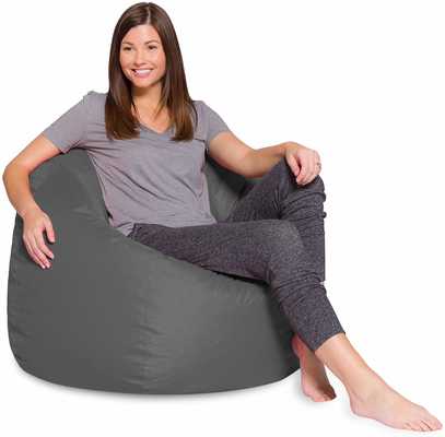 #3. Posh Bean Bags Large Removable Cover Polyester Cloth 35'' (Heather Gray)