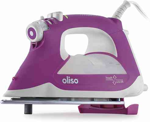 #10. Oliso RG1100 iTouch Technology 1800W Stainless Steel Soleplate Smart Steam Iron (Orchid)