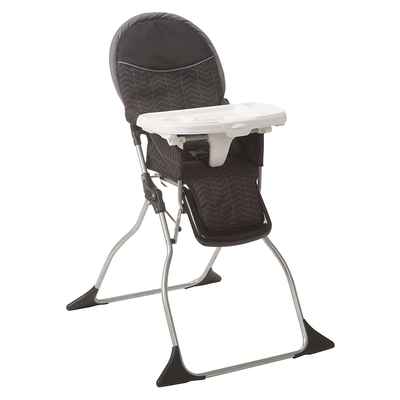 #8. Cosco 3-Position Adjustable Tray Easy Wipe Foldable Deluxe High Chair (Black Arrows)