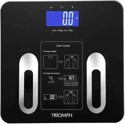 #6. Triomph 10 Users 400 lbs Digital Bathroom Weighing Scales Analyzer w/Backlit LCD (Black)