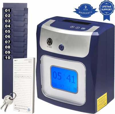 #8. Allied Time USA AT-4500 Easy Set Up Totals Regular & Overtime Hours' Time Clocks