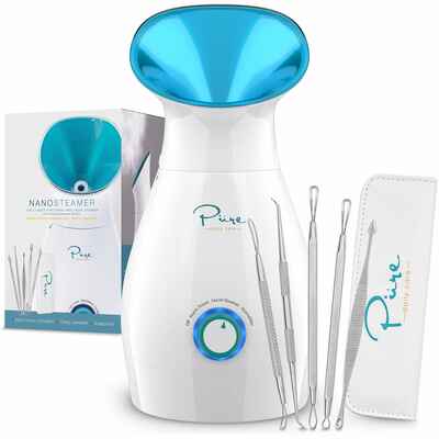 #2. Pure Daily Care Spa Quality 3-in-1 Large Facial Steamer Nano Ionic w/Temp Control Humidifier