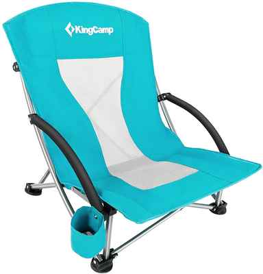 #8. KingCamp Low & High Mesh Back Low Sling Camping Beach Concert Folding Chair