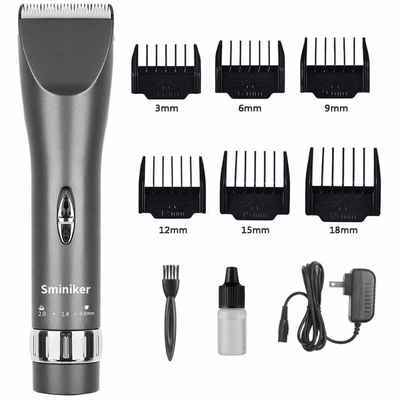 #2. Sminiker Professional 6 Comb Cordless Rechargeable Hair Clipper Shaver Machine (Grey)