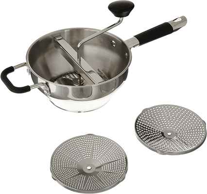 #10. Cuisinart Ergonomic Design 3 Stainless Steel Discs-Fine Stainless Food Mill (Silver)