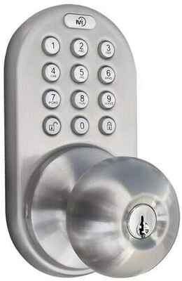 #10. MiLocks Interior Doors Digital Knob Lock w/Electronic Keypad (Satin Nickel)