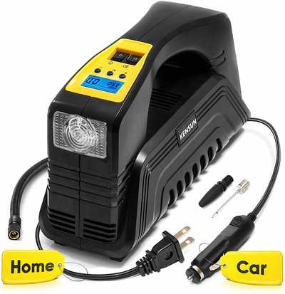 #7. Kensun AC/DC Digital Tire Inflator 12V DC & Home 110V AC Digital Tire Inflator for Car