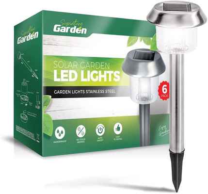 #1. Signature Garden 6 Pack Super-Bright 15-Lumens Water Resistant Solar Garden Lights