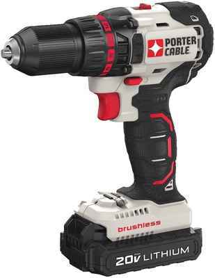 #7. PORTER-CABLE PCC608LB Brushless Motor 20V Max Compact 8'' Cordless Drill Kit