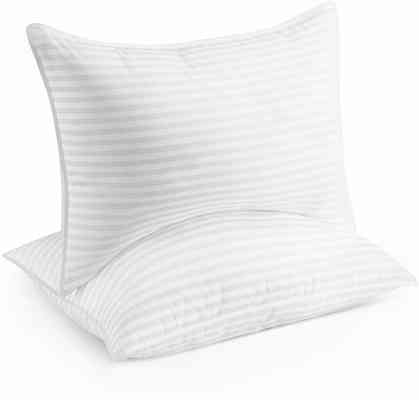 #8. Beckham 2-Pack Luxury Linens Dust Mite Resistant and Hypoallergenic Memory Foam Pillow