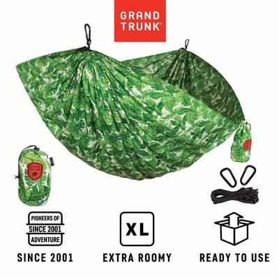 3. Grand Trunk Nylon Print Double Parachute Camping Hammock with Hanging Kit and Carabiners