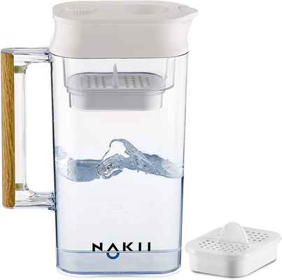 #8. NAKII WQA Certified Long-Lasting 150 Gallons Water Filter Pitcher for Tasty Water