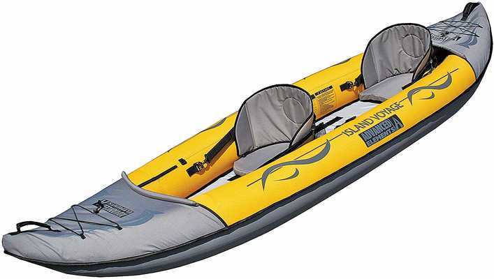 #8. ADVANCED ELEMENTS Removable Deep Tracking Fin Island Voyage Rear Drain 2 Inflatable Kayak