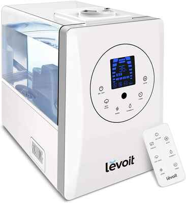 #1. LEVOIT Whisper-Quiet Ultra-Sonic Warm & Cool Mist Humidifier for Large Room (White)