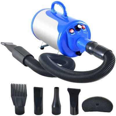 #4. SHELANDY Adjustable Speed 3.2 HP Stepless Grooming Blower Pet Hair Dryer w/ Heater