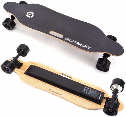 #7. BLITZART Tornado 38'' 17 MPH 350W Hub-Motor 90mm Electric Longboard Skateboard